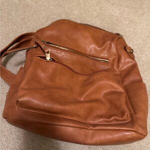 Elegant Tan Leather Women's Bag